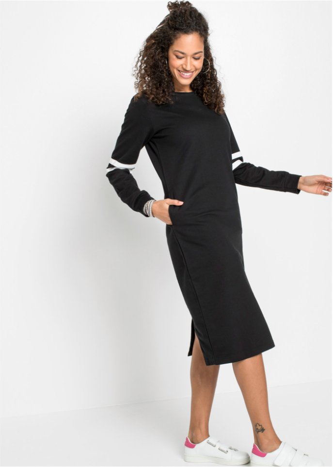 Sweatkleid mit Streifen
