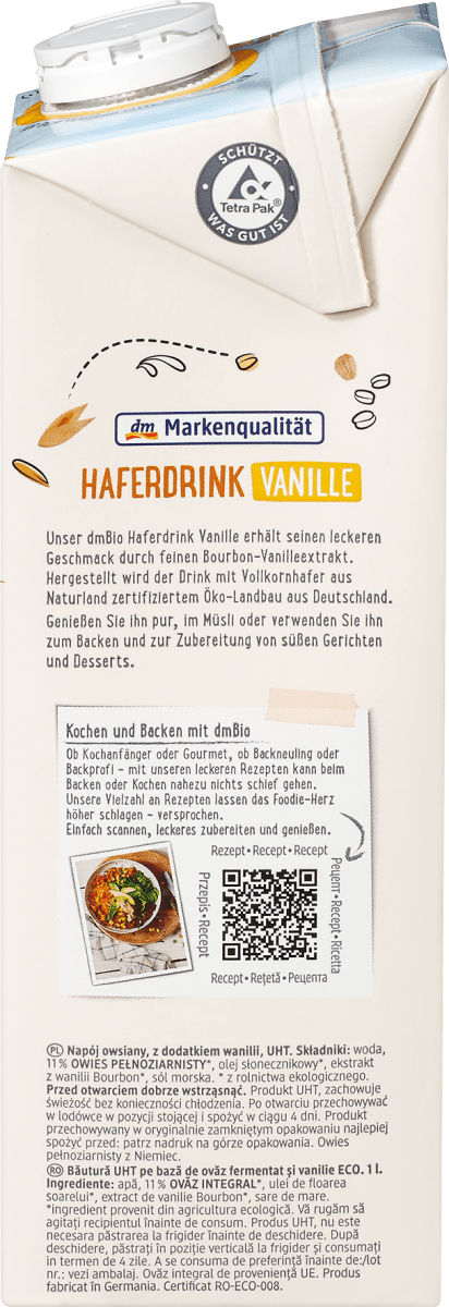 Haferdrink, Vanille, 1 l