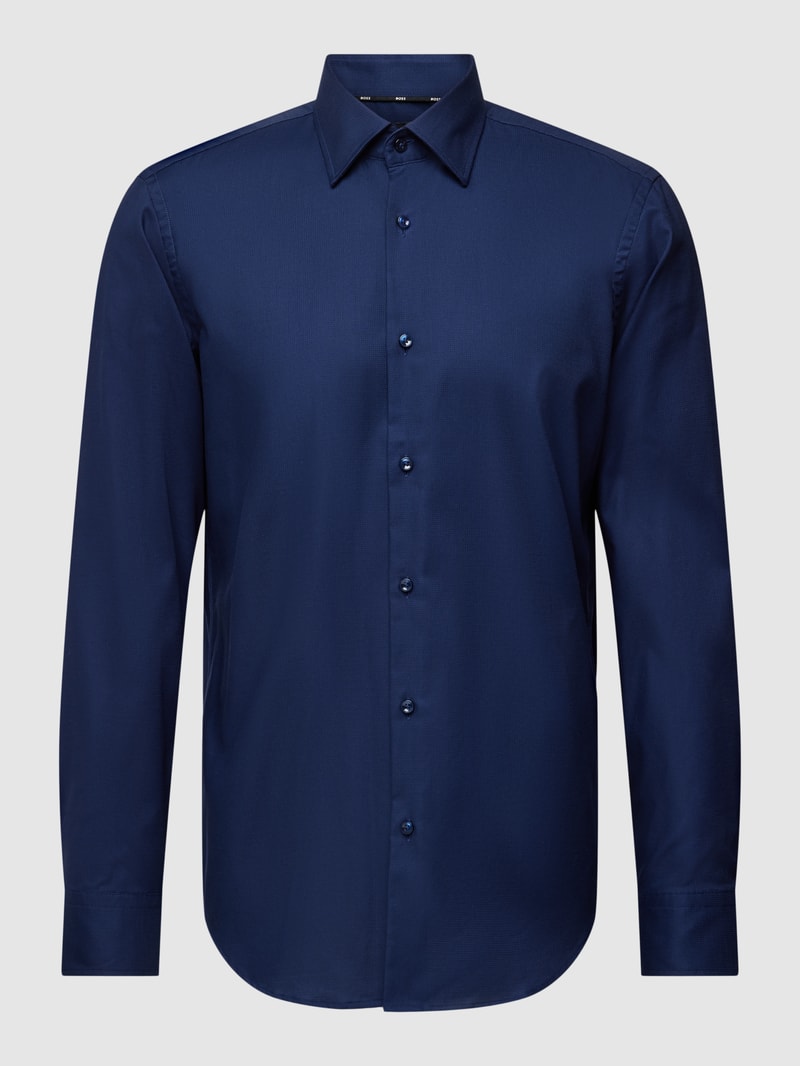 Regular Fit Business-Hemd mit Kentkragen Modell 'Joe' in marineblau