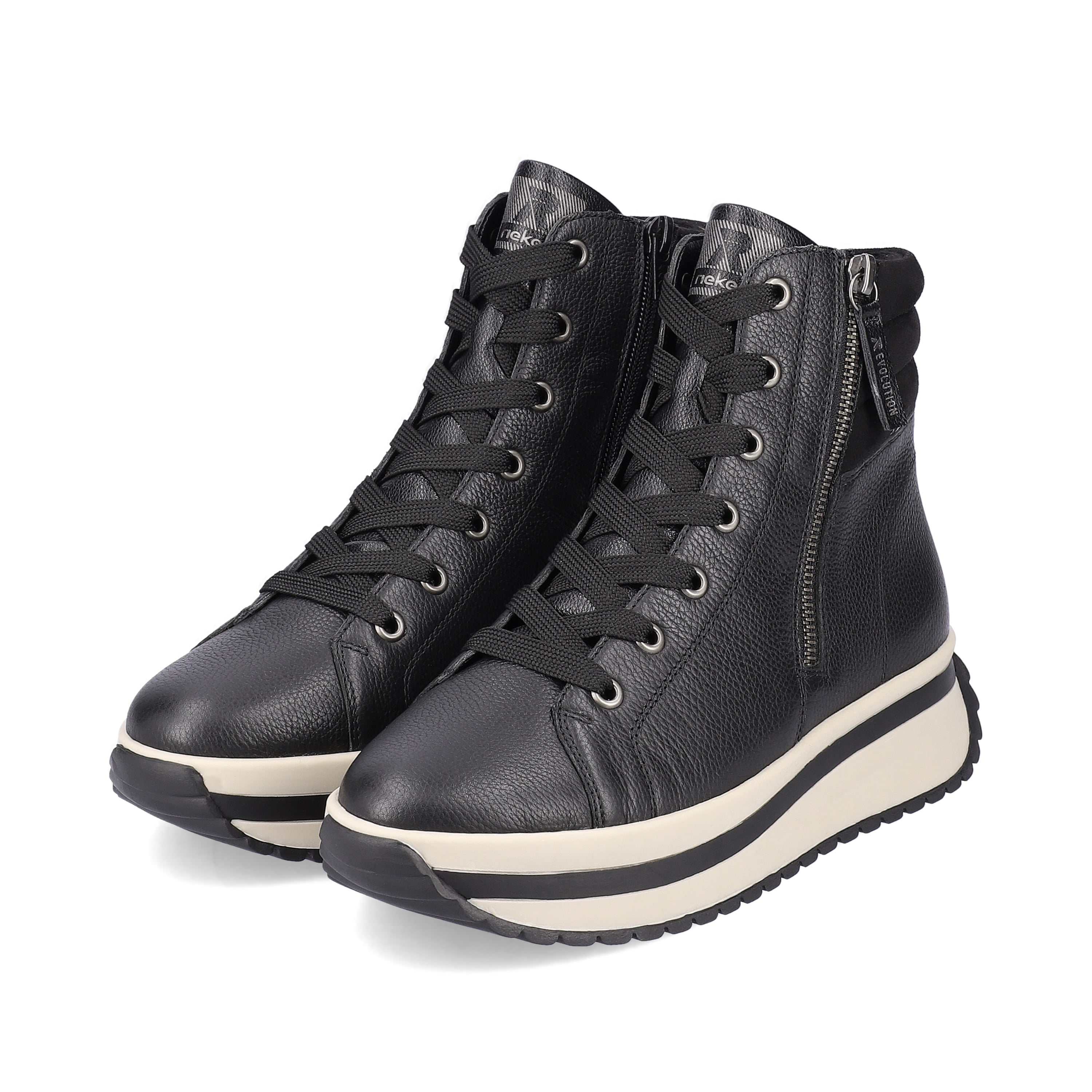 Rieker Damen Sneaker High steel black