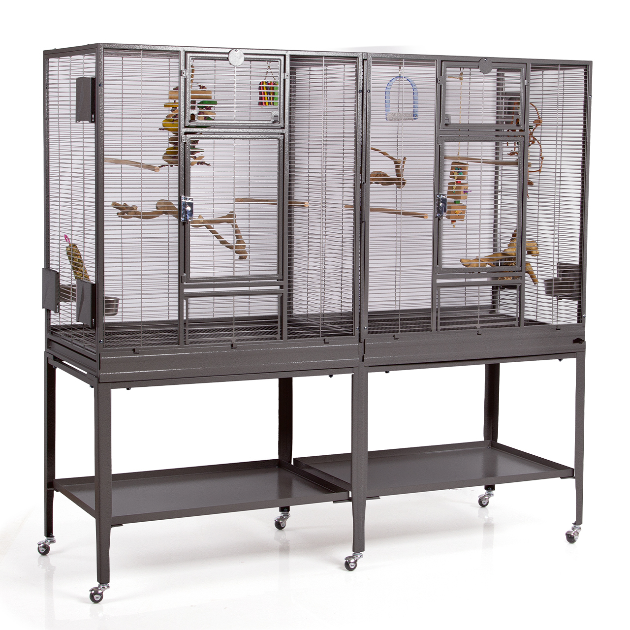 Montana Cages Käfige & Volieren Montana Cages Vogelkäfig New Madeira Double dunkelgrau