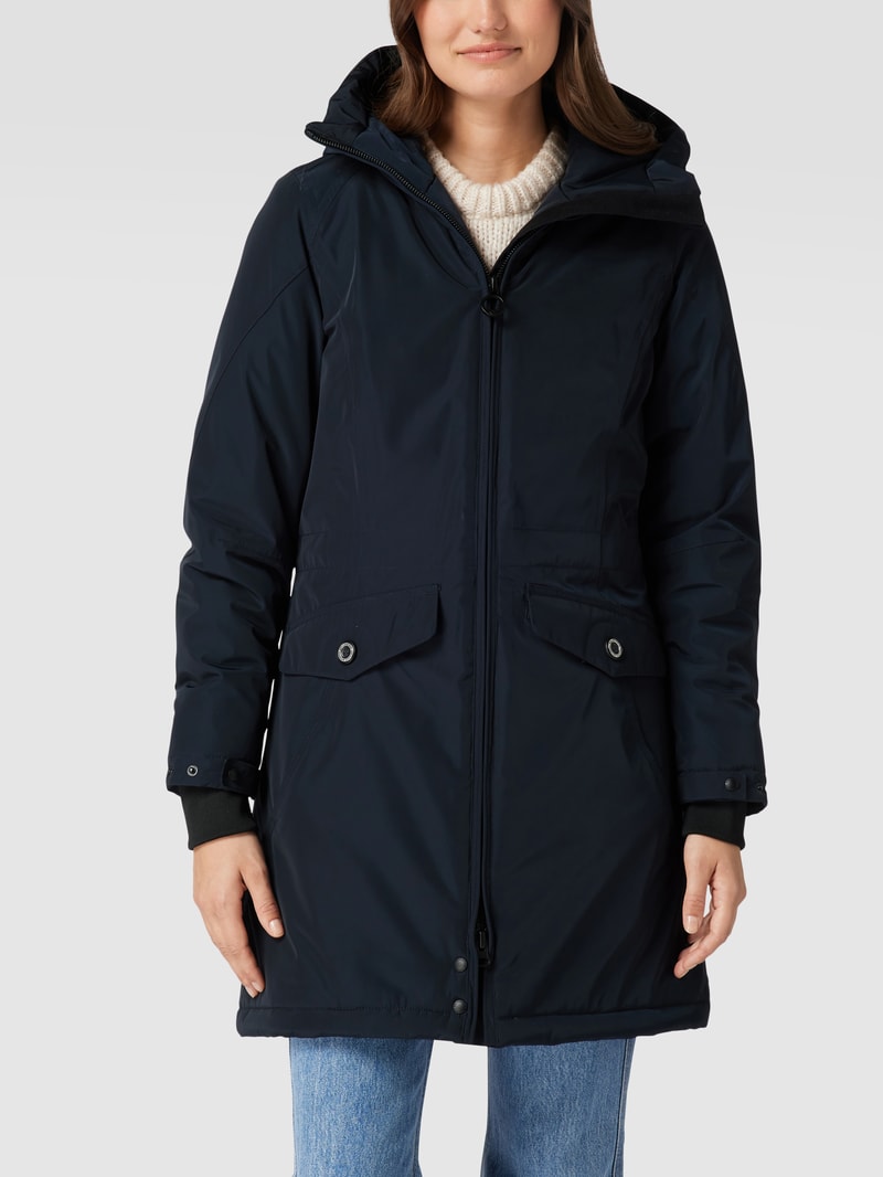 Jacke mit Label-Applikation Modell 'Cucilla' in marineblau