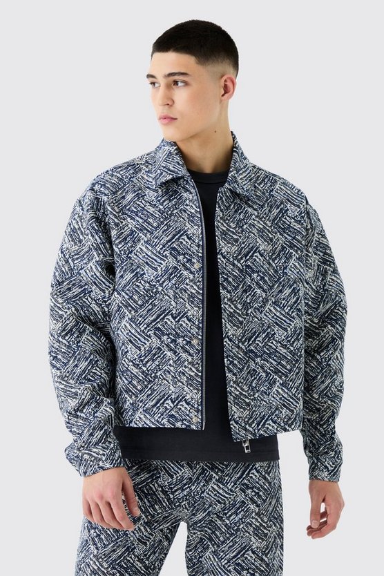 Kastige gemusterte Jacke