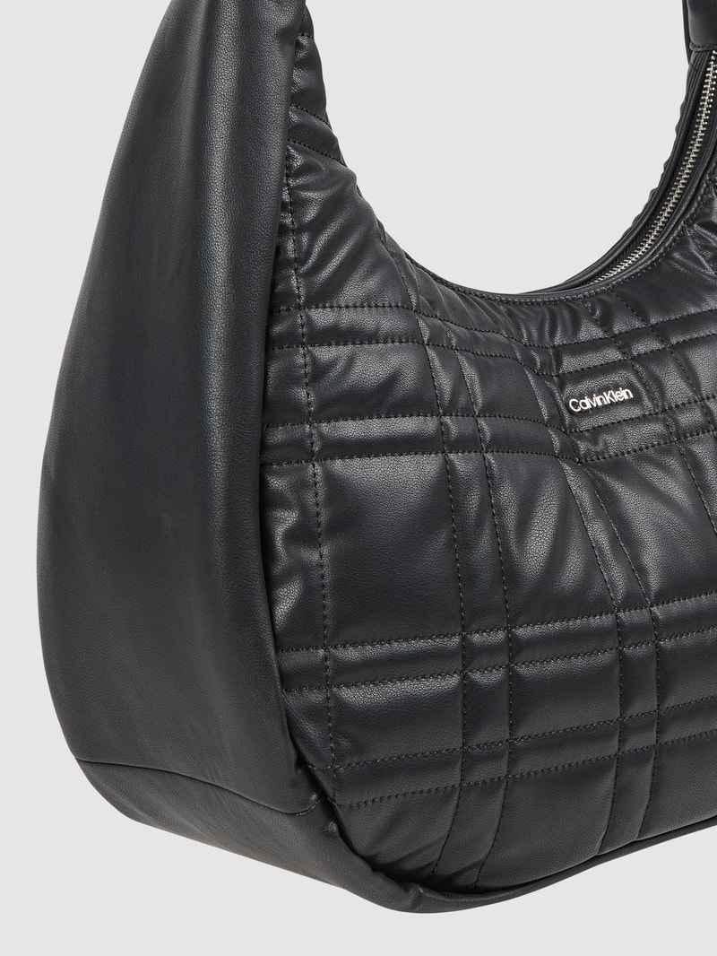 Hobo Bag in Leder-Optik in schwarz