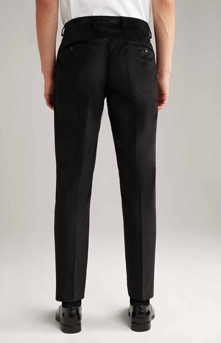 Samt-Baukastenhose Blayr in Schwarz