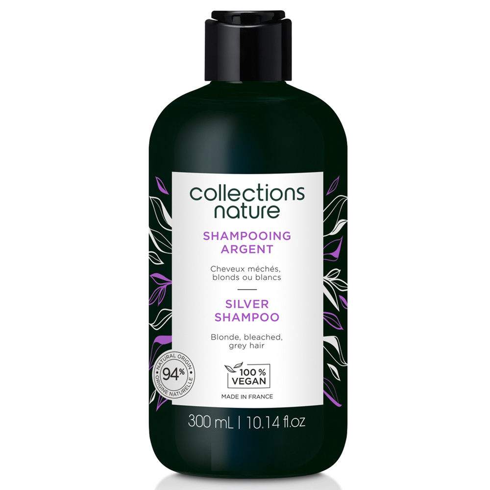 Collections Nature Shampooing Argent Shampooing déjaunisseur, idéal pour lescheveux blonds à blancs