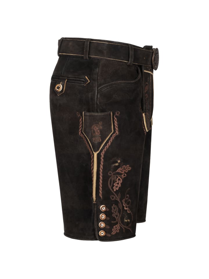 KRÜGER Lederhose Terence in dunkelbraun günstig kaufen
