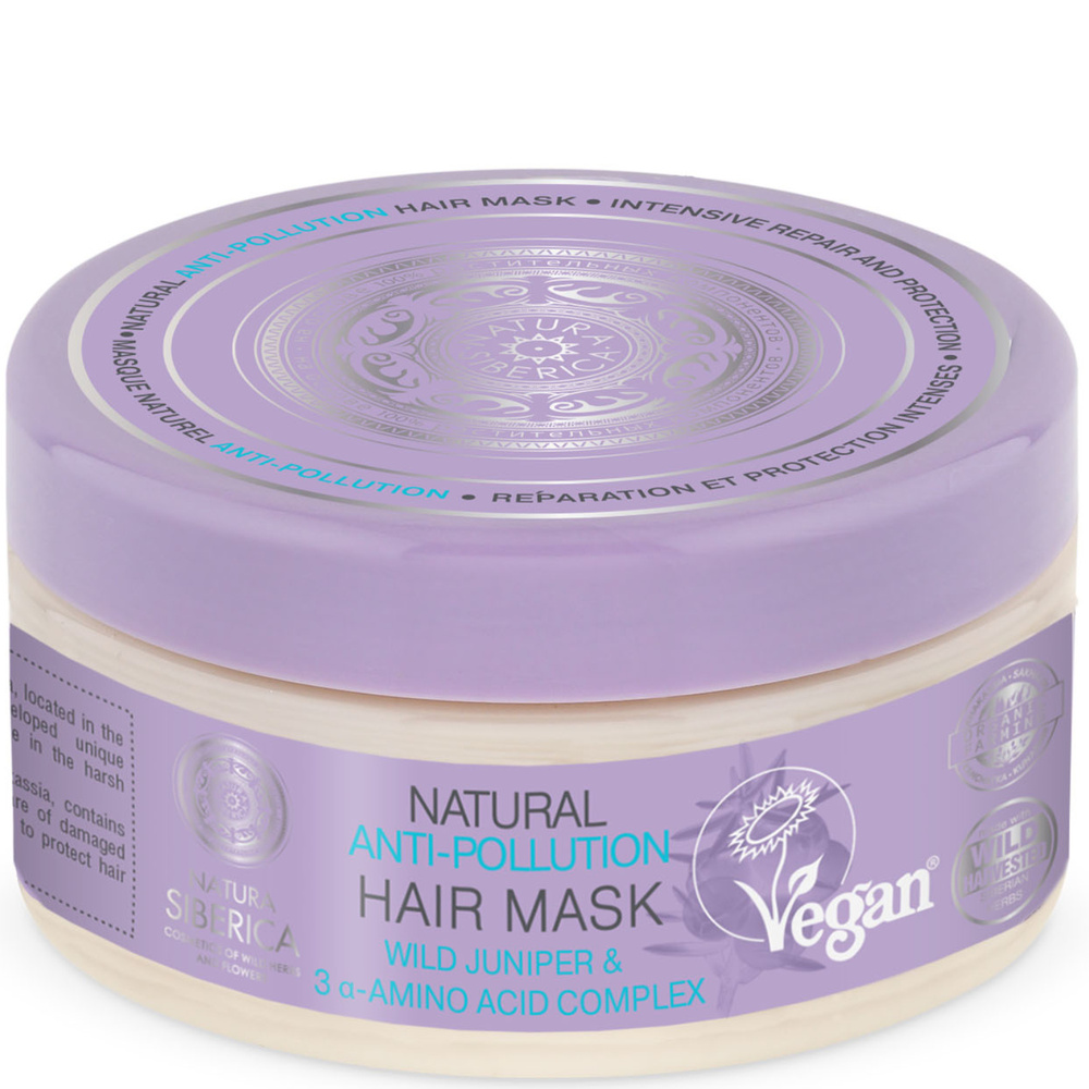 Natura Sibérica Masque Anti-Pollution Soin Capillaire Réparation et Protection Intense