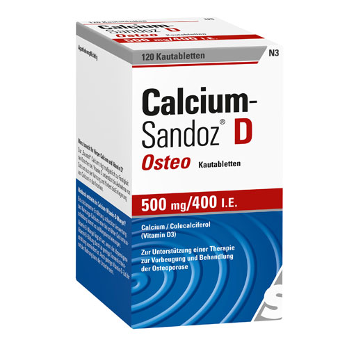 CALCIUM SANDOZ D Osteo 500 mg/400 I.E. Kautabl.  120 St  Kautabletten