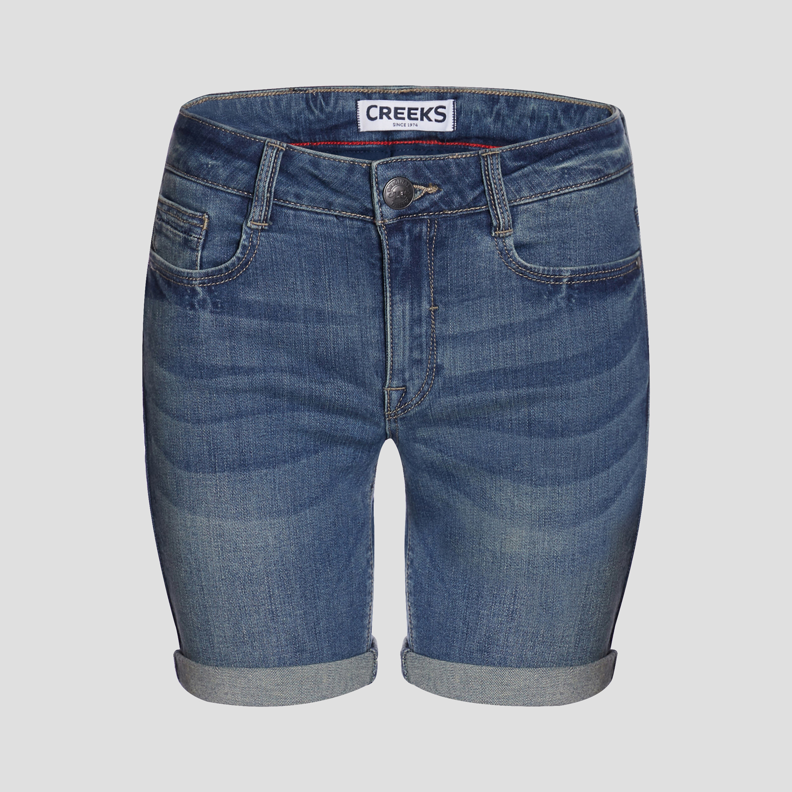 Short slim en jean délavé denim stone femme | La Halle