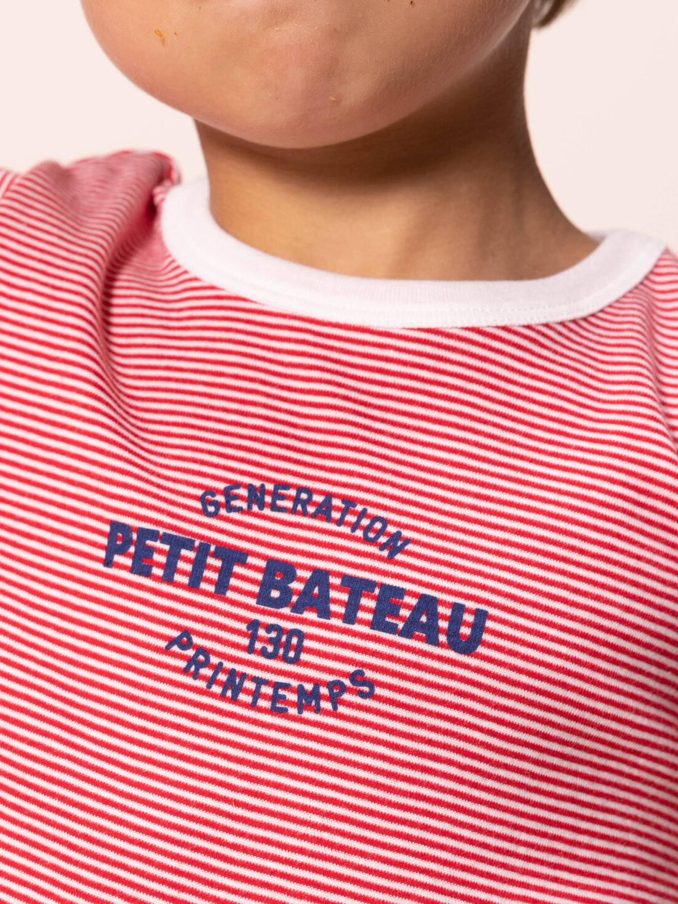 Pyjama en coton bio PETIT BATEAU rouge