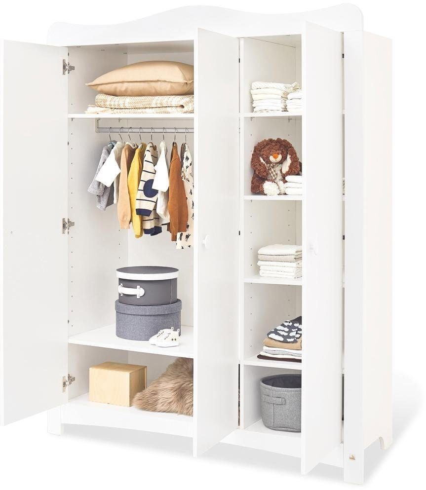 Pinolino® Babyzimmer-Komplettset Florentina, (Set, 3-St., Kinderbett, Schrank, Wickelkommode), extrabreit; mit Kinderbett, Schrank und Wickelkommode; Made in Europe