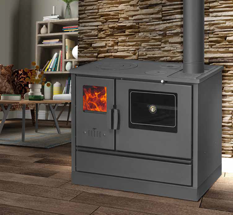 Moeby24 Küchenofen Lotus 4020 Holzherd Kaminofen Herd Gusseisen 7,9KW BimSchV2 EEK A  150mm