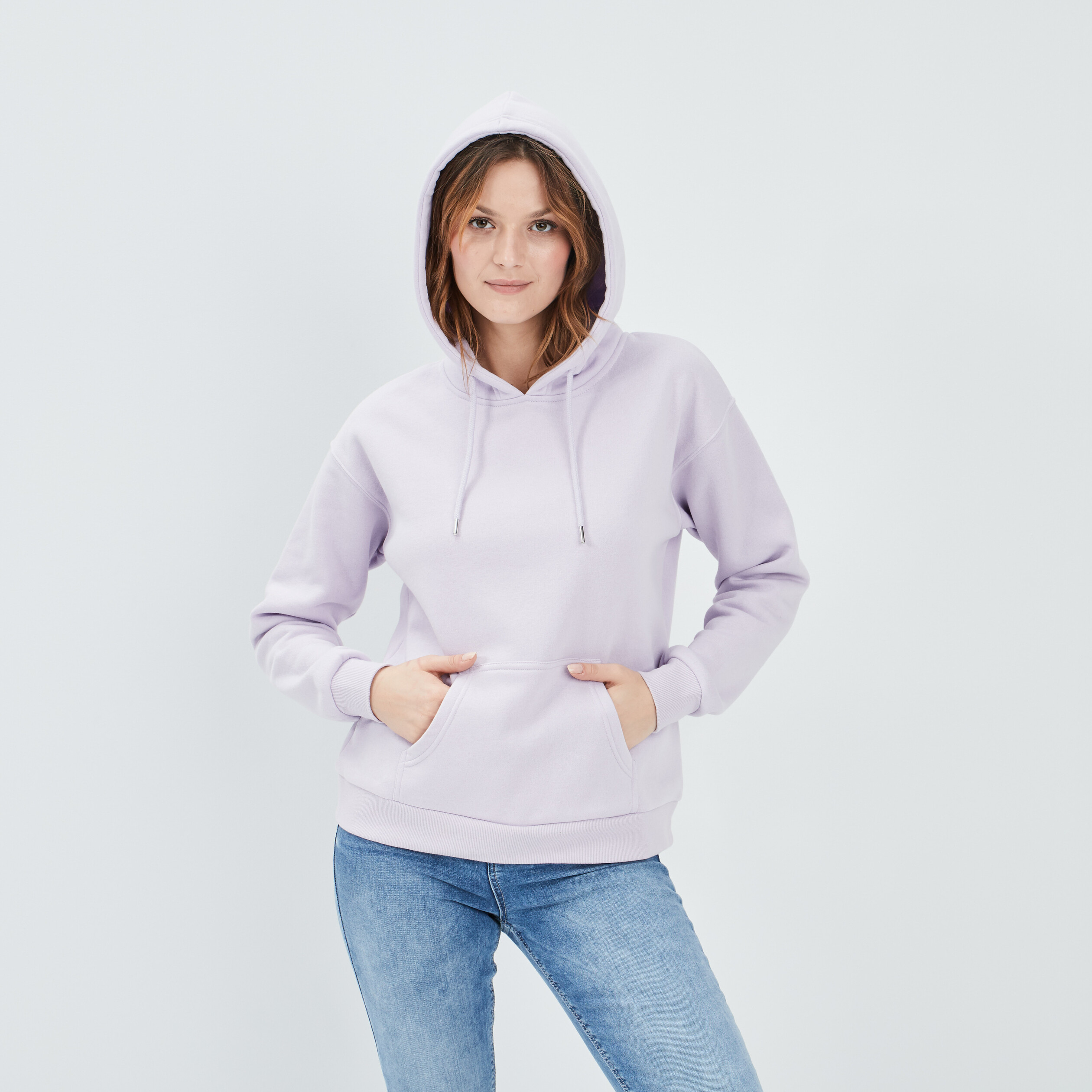 Sweat molleton à capuche hoodie violet clair femme | La Halle