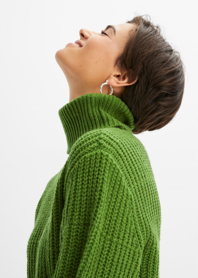 Strickpullover mit Rollkragen