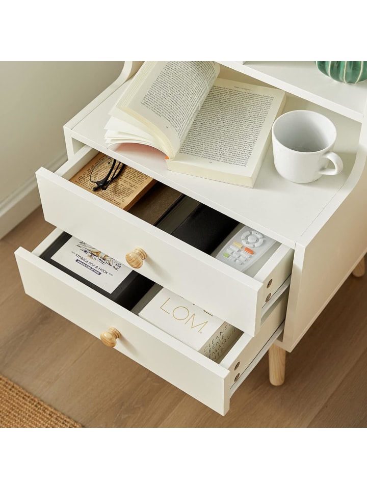 SoBuy Nachttisch in Weiß - (B)43 x (H)81 x (T)36cm günstig kaufen onesize
