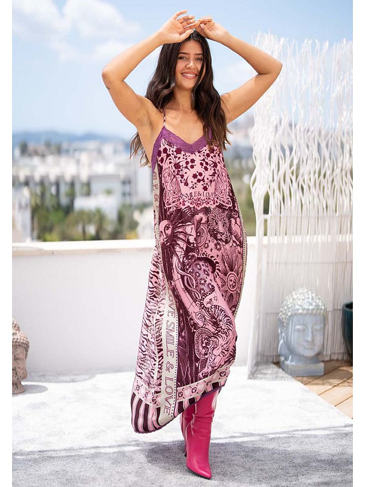 miss goodlife Kleid in Schwarz/ Rosa günstig kaufen