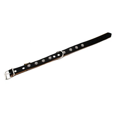 Heim Halsband Edelweiß, schwarz/natur
