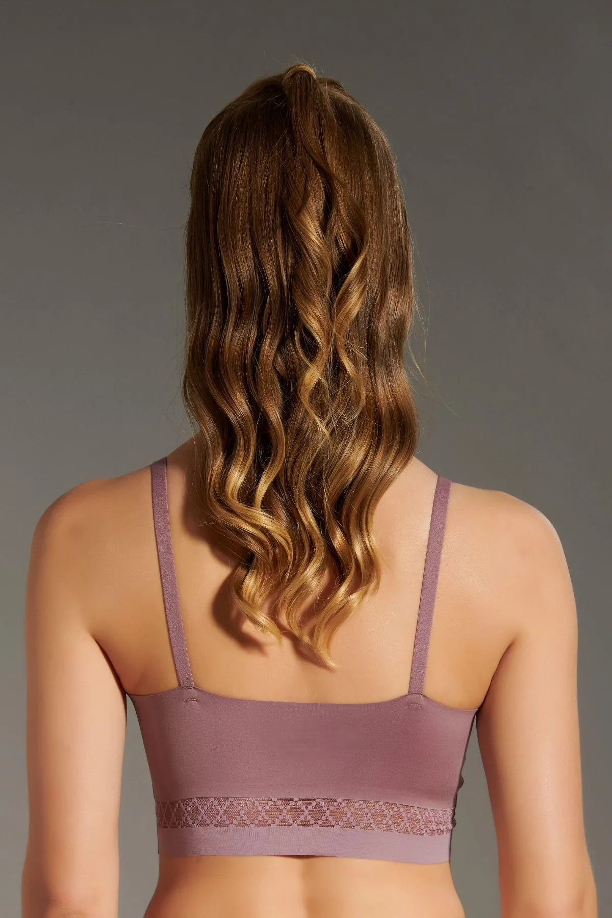C&City  Nicht-drahtloser nahtloser Laser-BH mit herausnehmbaren Polstern C26140 Dusty Rose