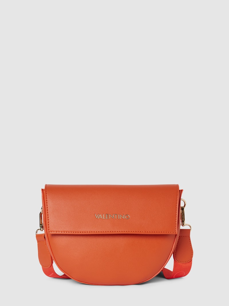 Handtasche mit Label-Details Modell 'Bigs' in dunkel orange