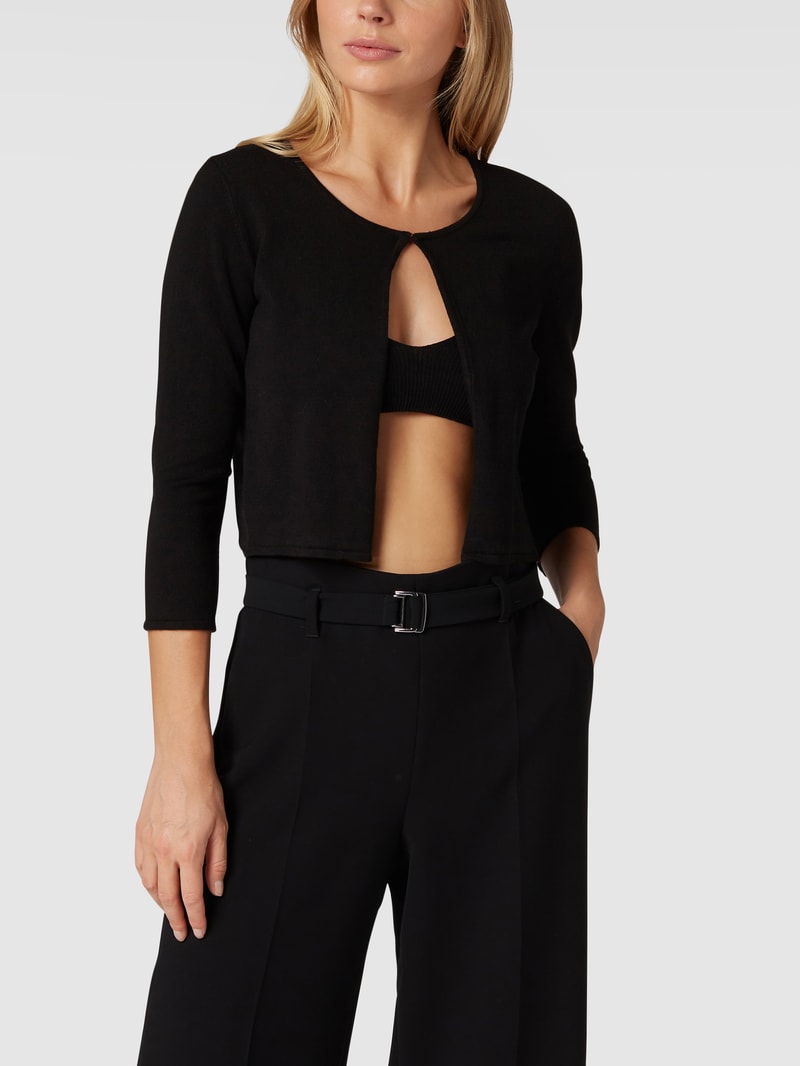 Bolero mit Rückseite aus Chiffon in schwarz