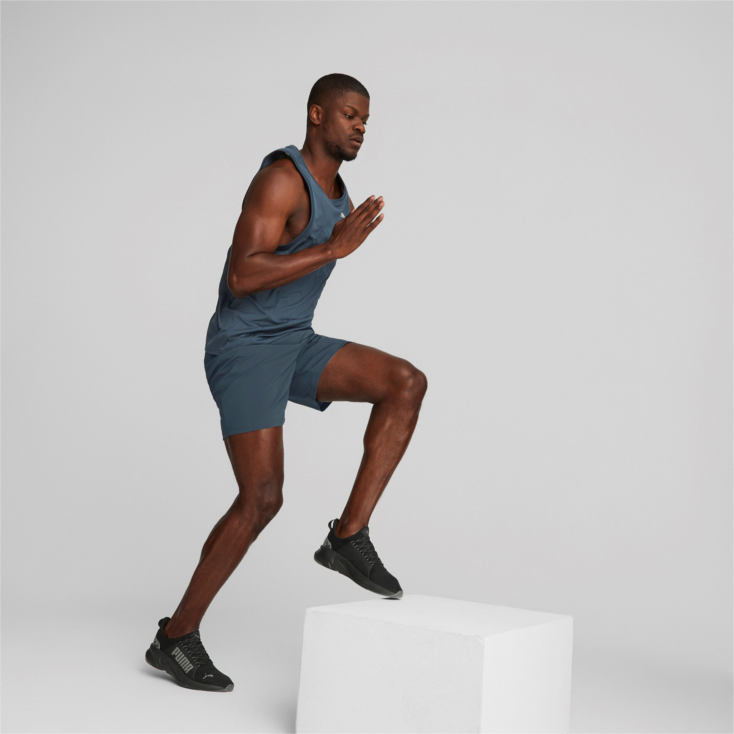 Run Favorite 2in1 Shorts Herren - Blau, Schwarz