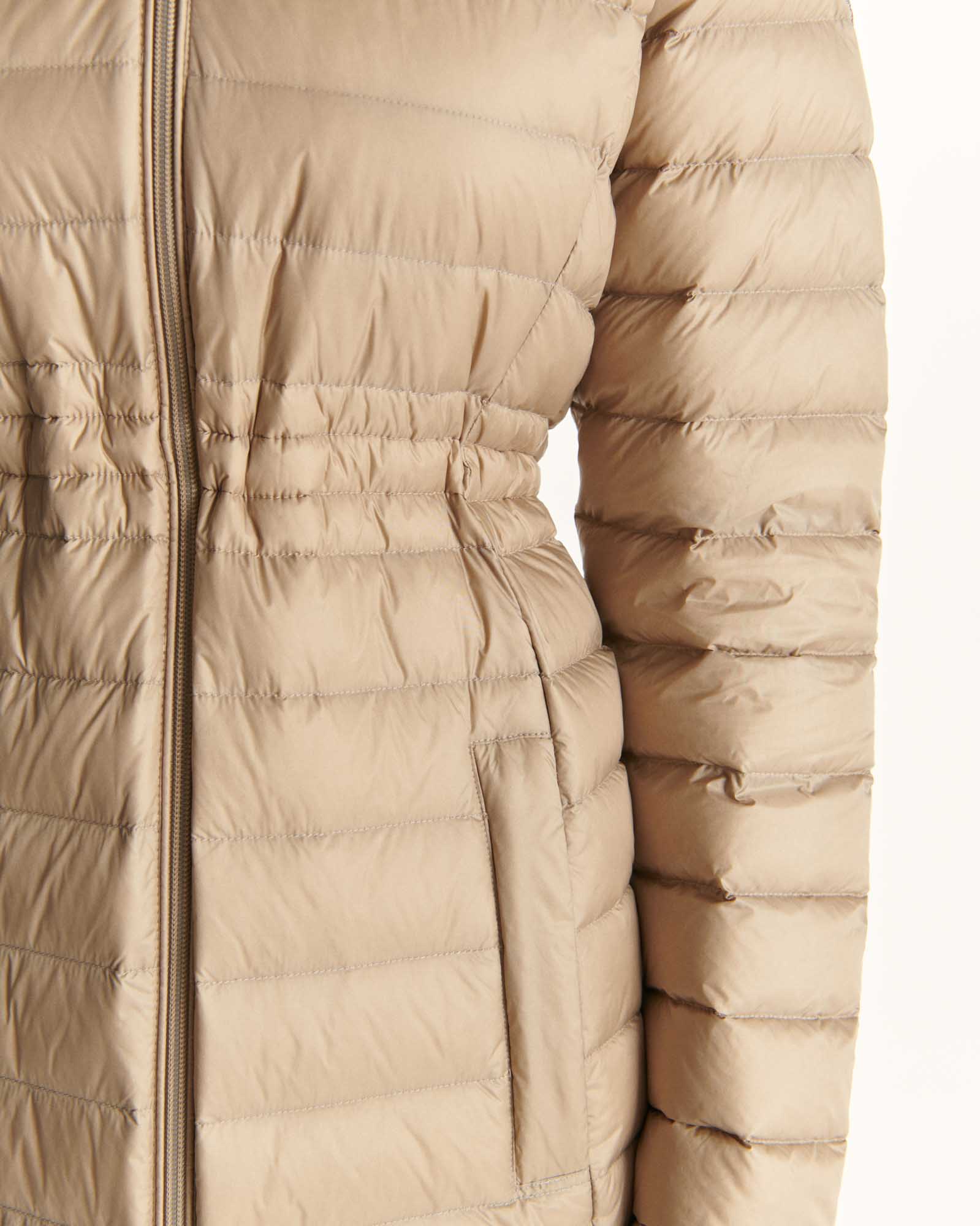 Doudoune longue à capuche Beige Vero 2.0