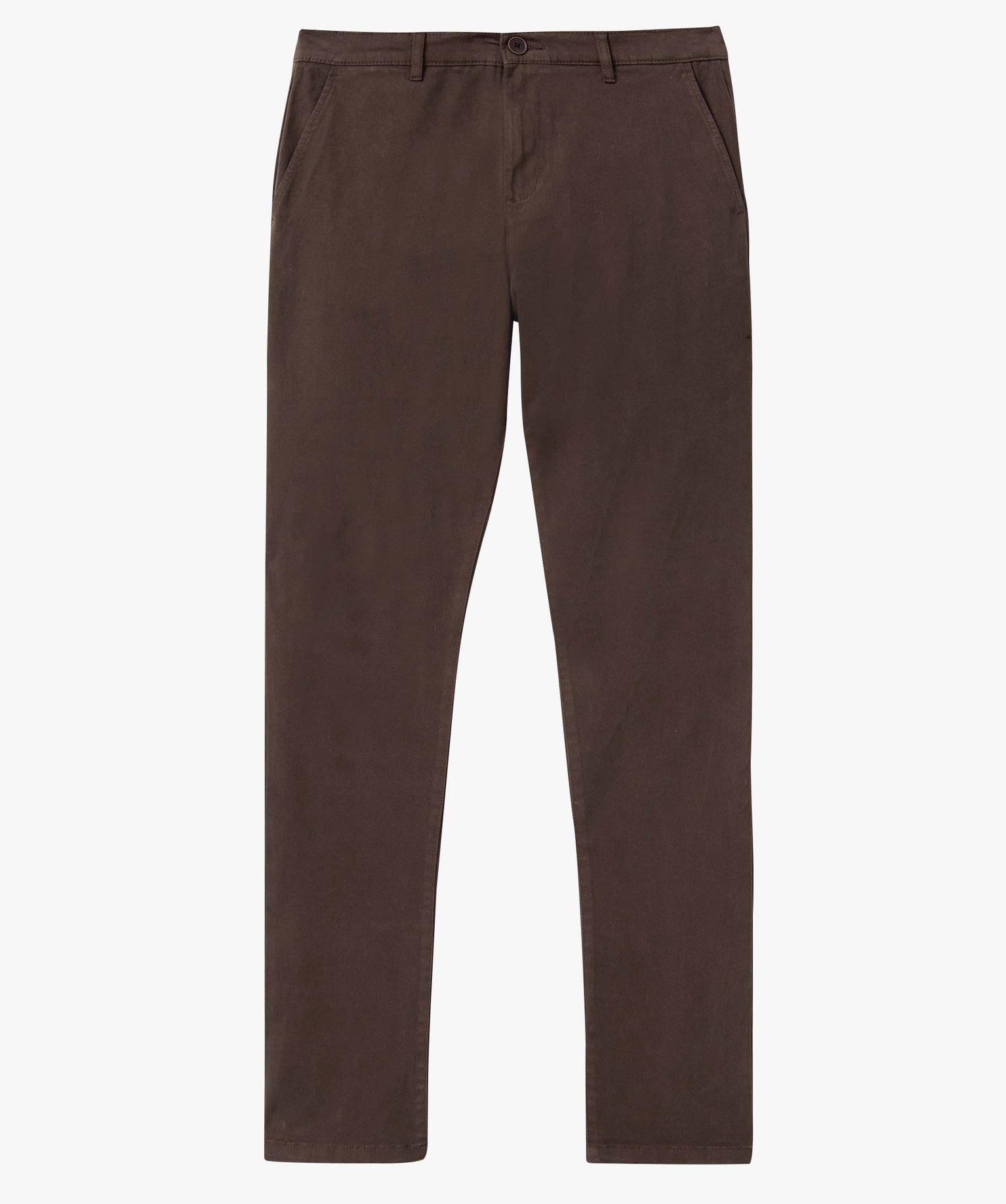 Pantalon chino en coton stretch homme marron | GEMO