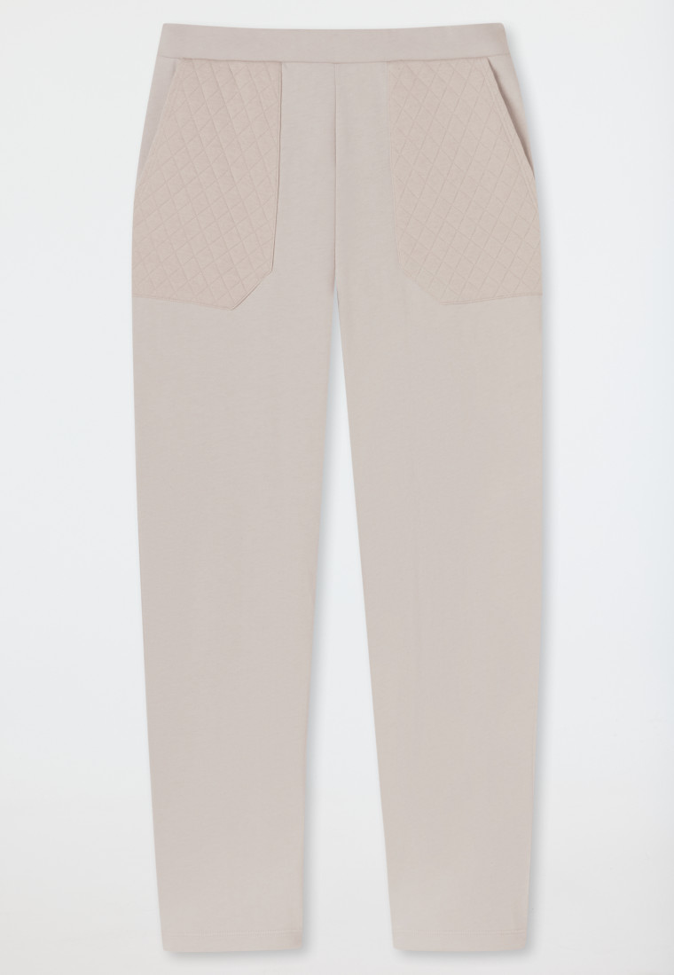 Hose lang Jersey-Quiltstoff und Sweatware beige - Mix+Relax