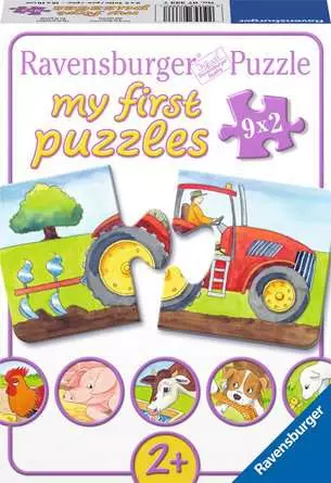 Kinderpuzzle ab 2 Jahren - Auf dem Bauernhof - 2 Teile
