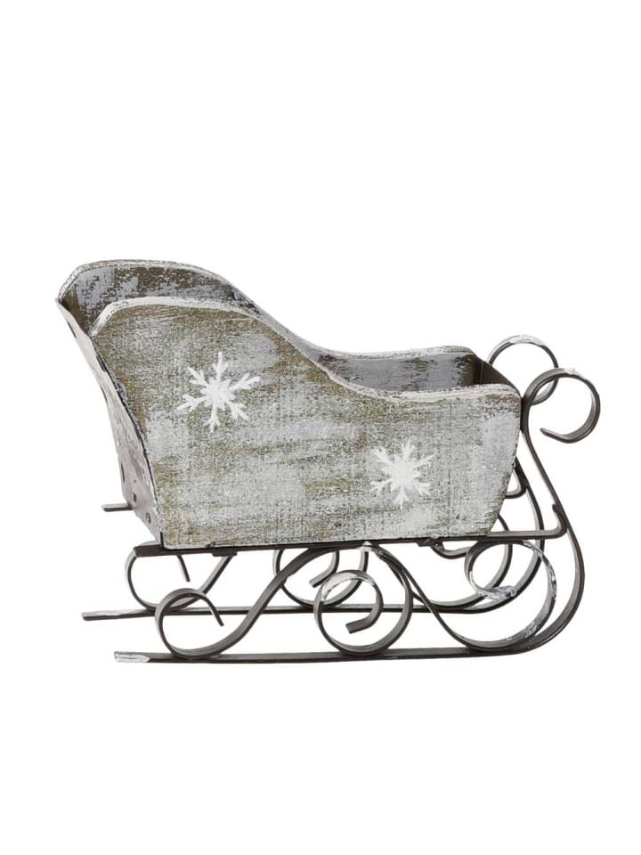 Chic Antique VINTAGE SCHLITTEN mit Schneeflocken 12x10 cm günstig kaufen onesize