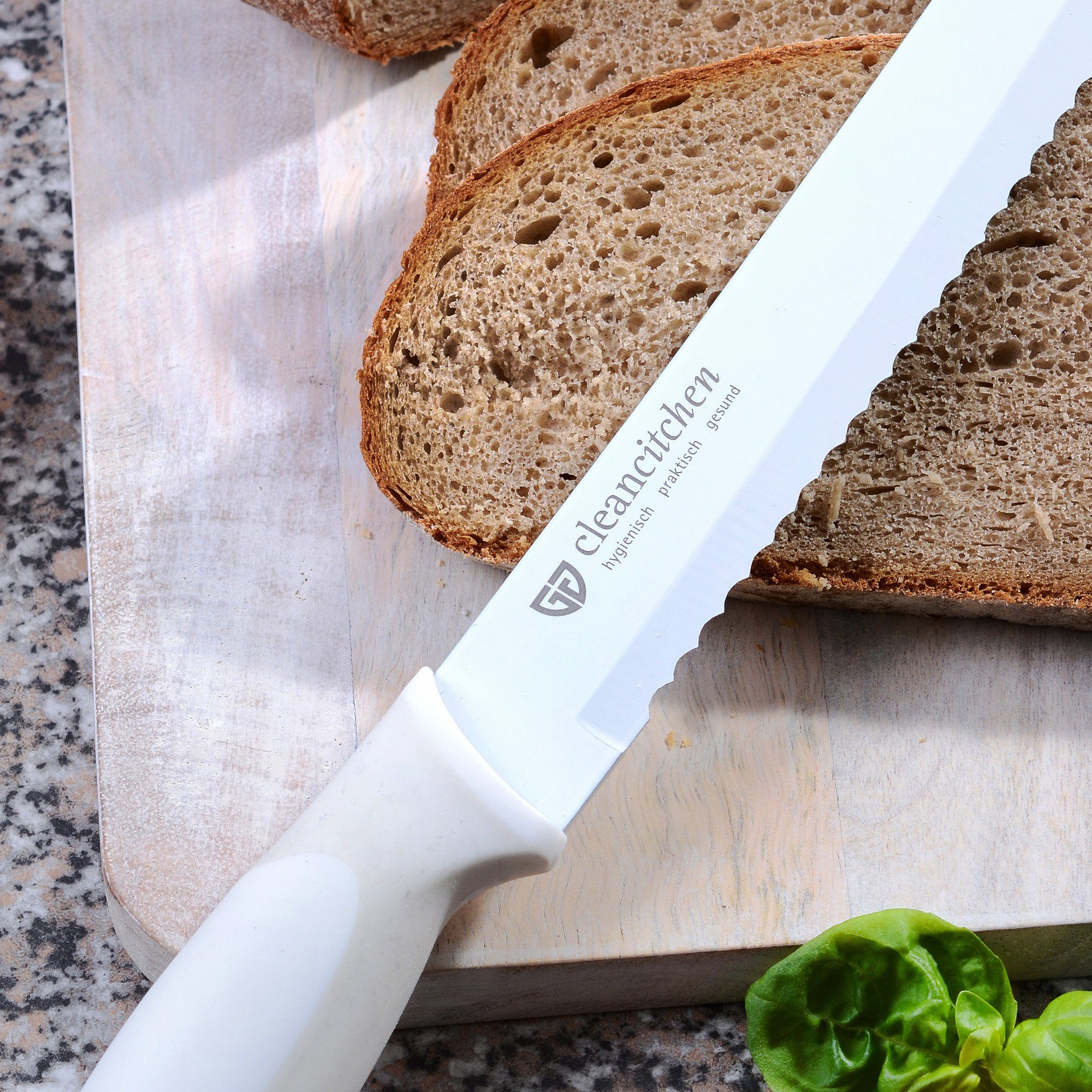 GRÄWE Brotmesser GRÄWE Brotmesser WEIß, Serie CLEANCITCHEN