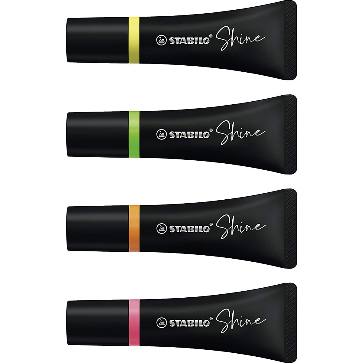 Textmarker SHINE, 4 Farben in Tubenform