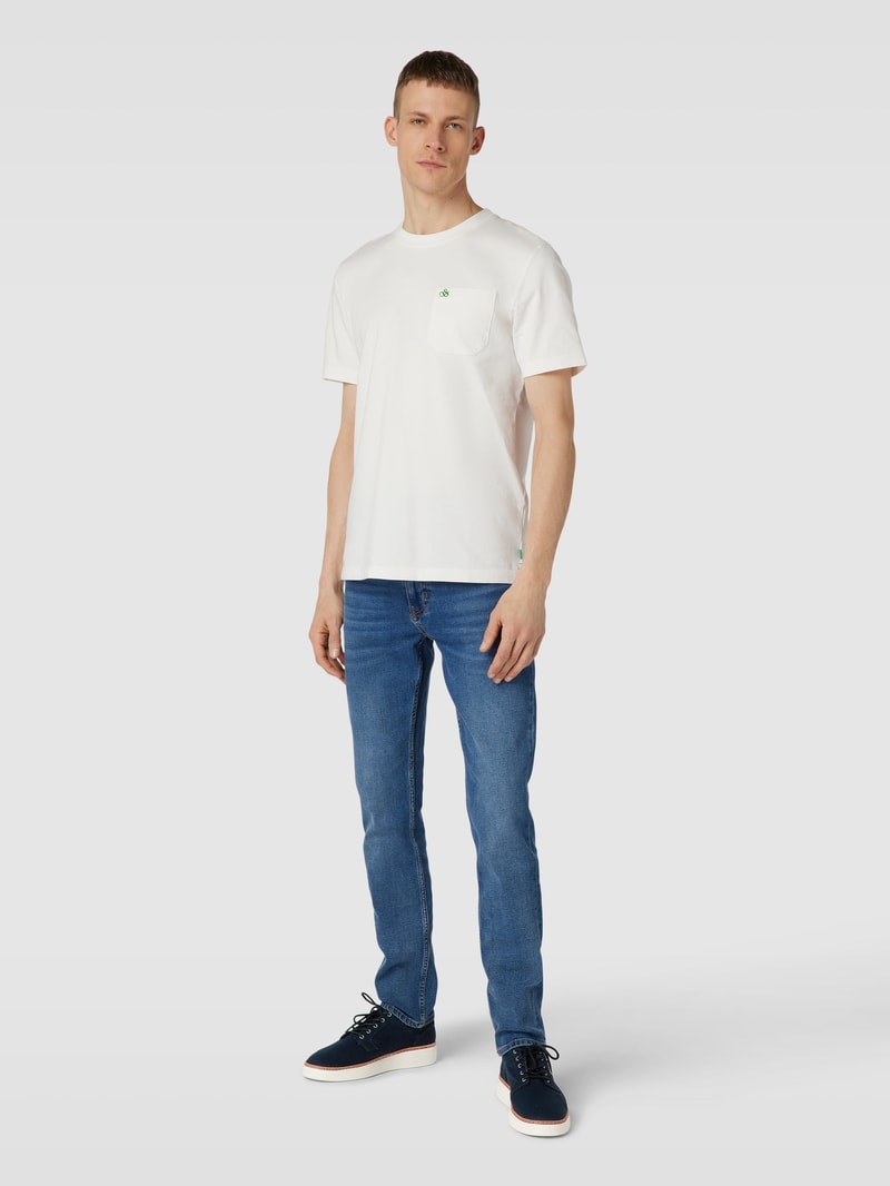 Sneaker mit Label-Stitching Modell 'San Prep' in marineblau