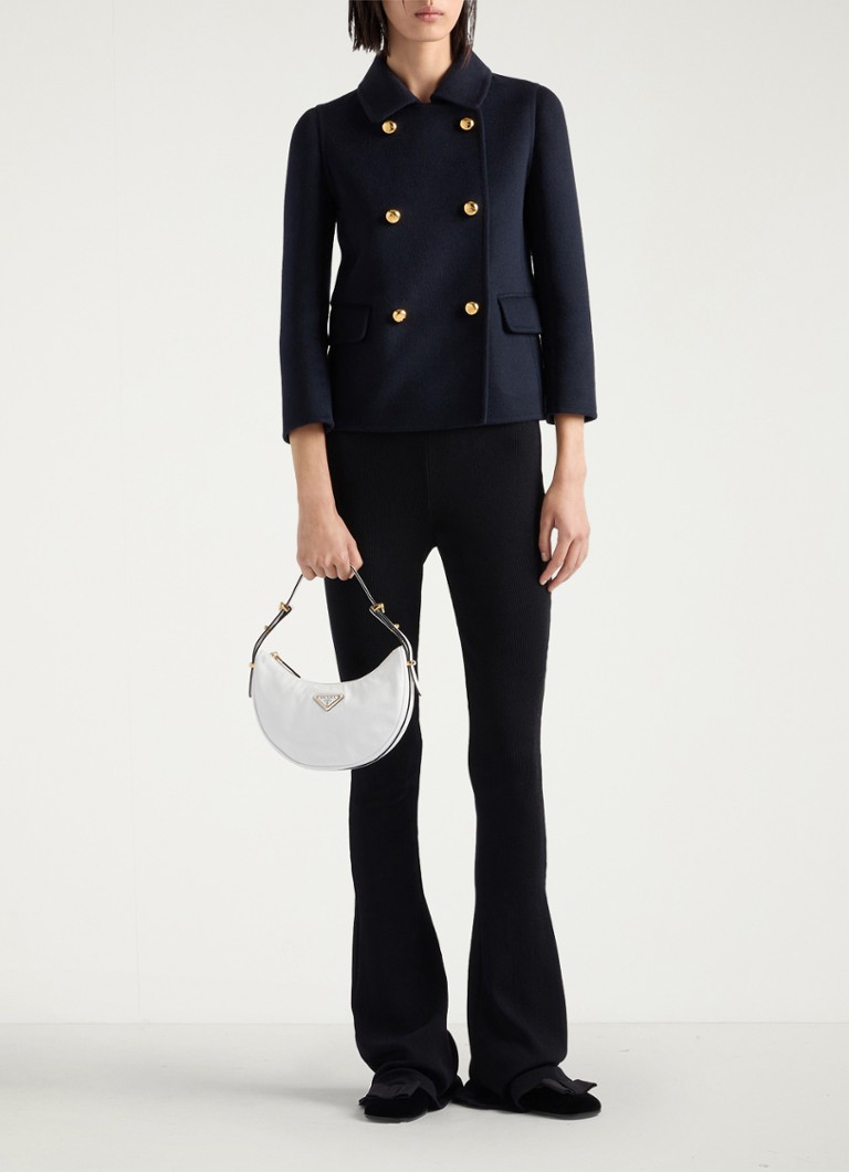 Prada Arqué patent leather shoulder bag