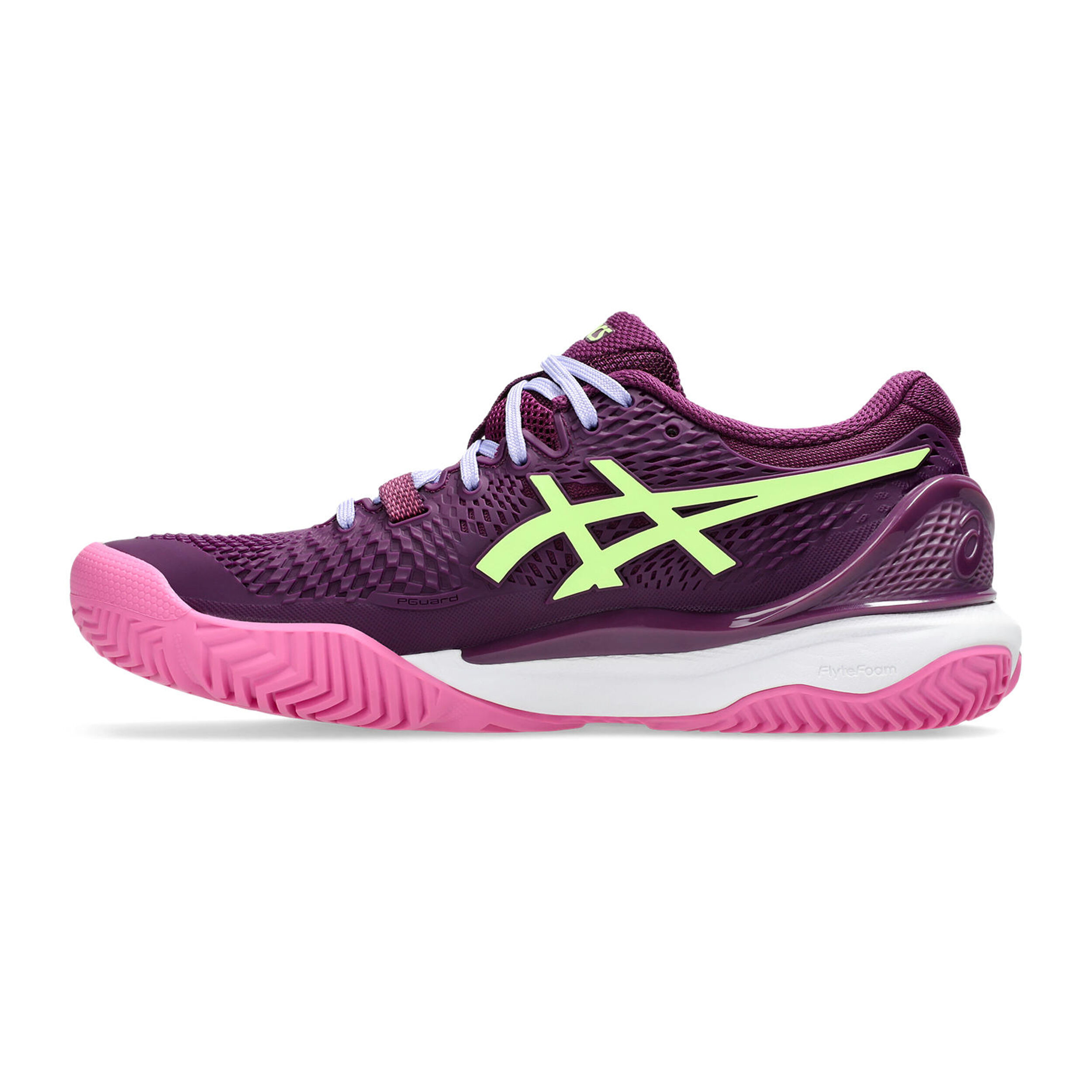 Gel-Resolution 9 Padelschuh Damen - Mauve, Neongrün