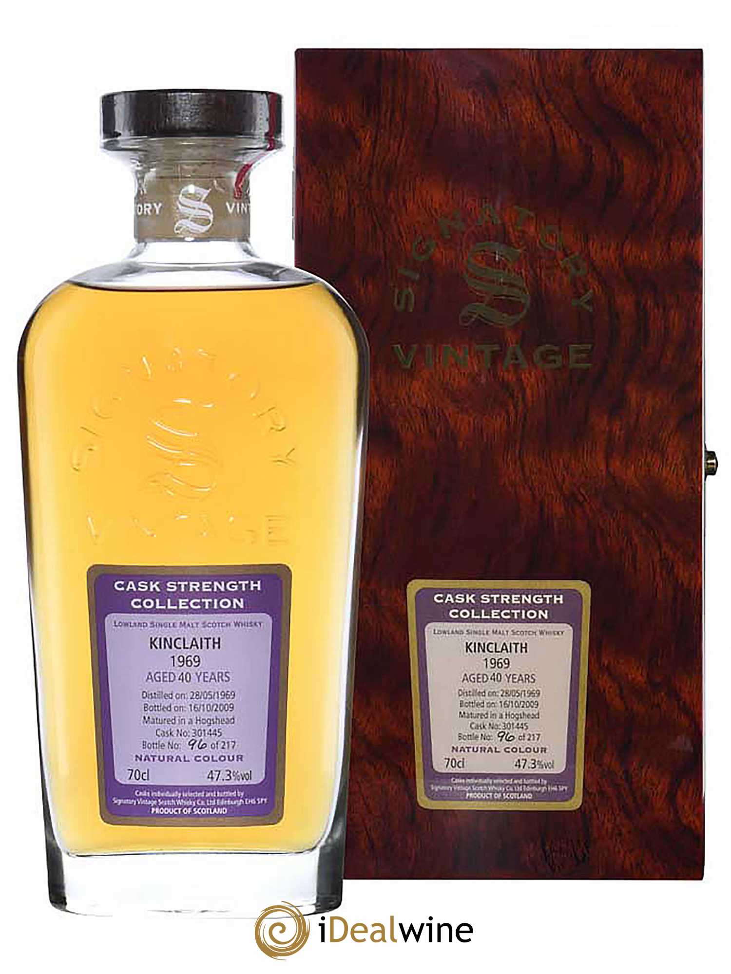 Whisky Kinclaith 40 ans SV  1969 - Lot de 1 Bouteille