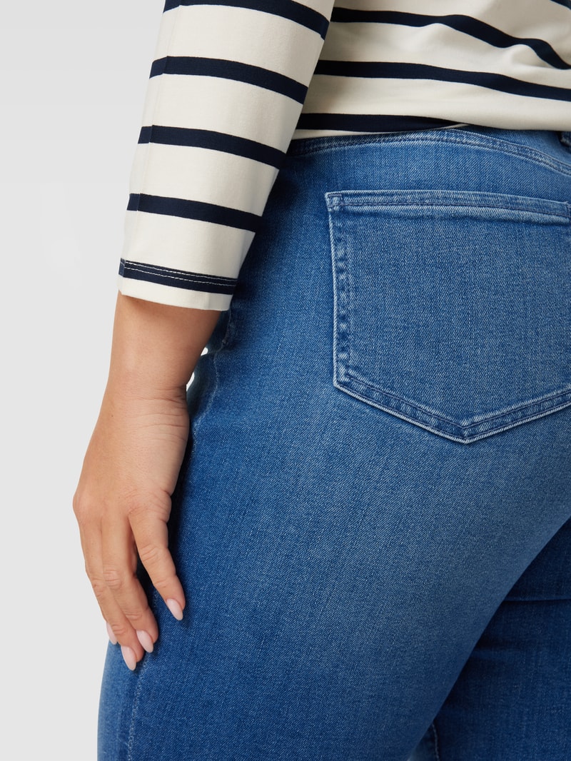 PLUS SIZE Skinny Fit Jeans im 5-Pocket-Design Modell 'HARLEM' in jeans