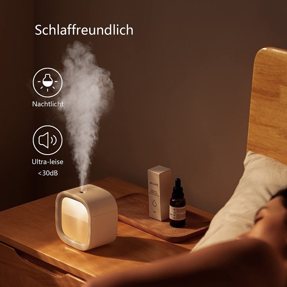 Gontence Luftbefeuchter Mini-Luftbefeuchter, Nachtlicht Kleiner Luftbefeuchter Kabellos 300ml
