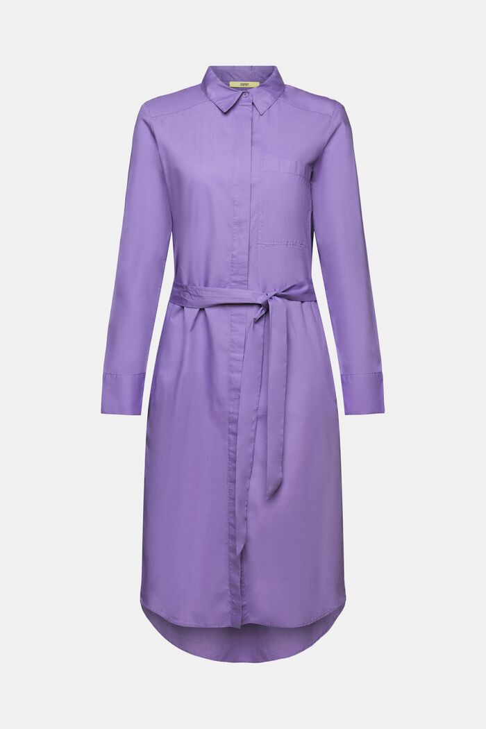 Hemdkleid aus Baumwolle mit Bindegürtel