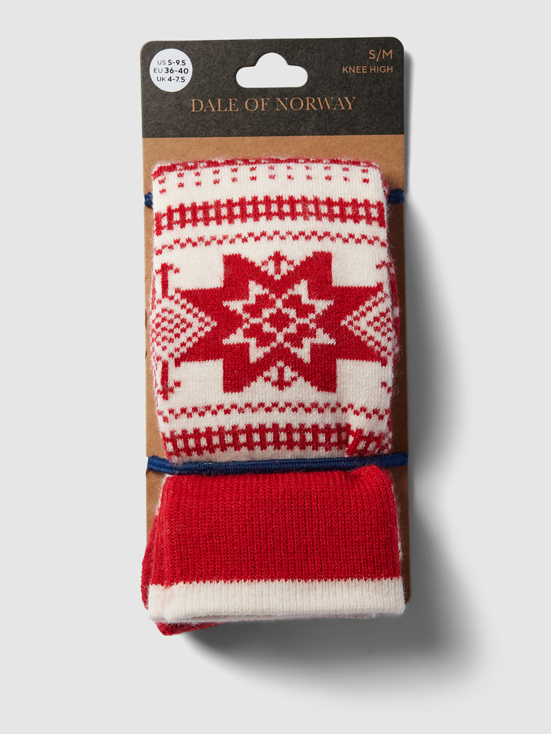 Socken mit Allover-Muster in rot