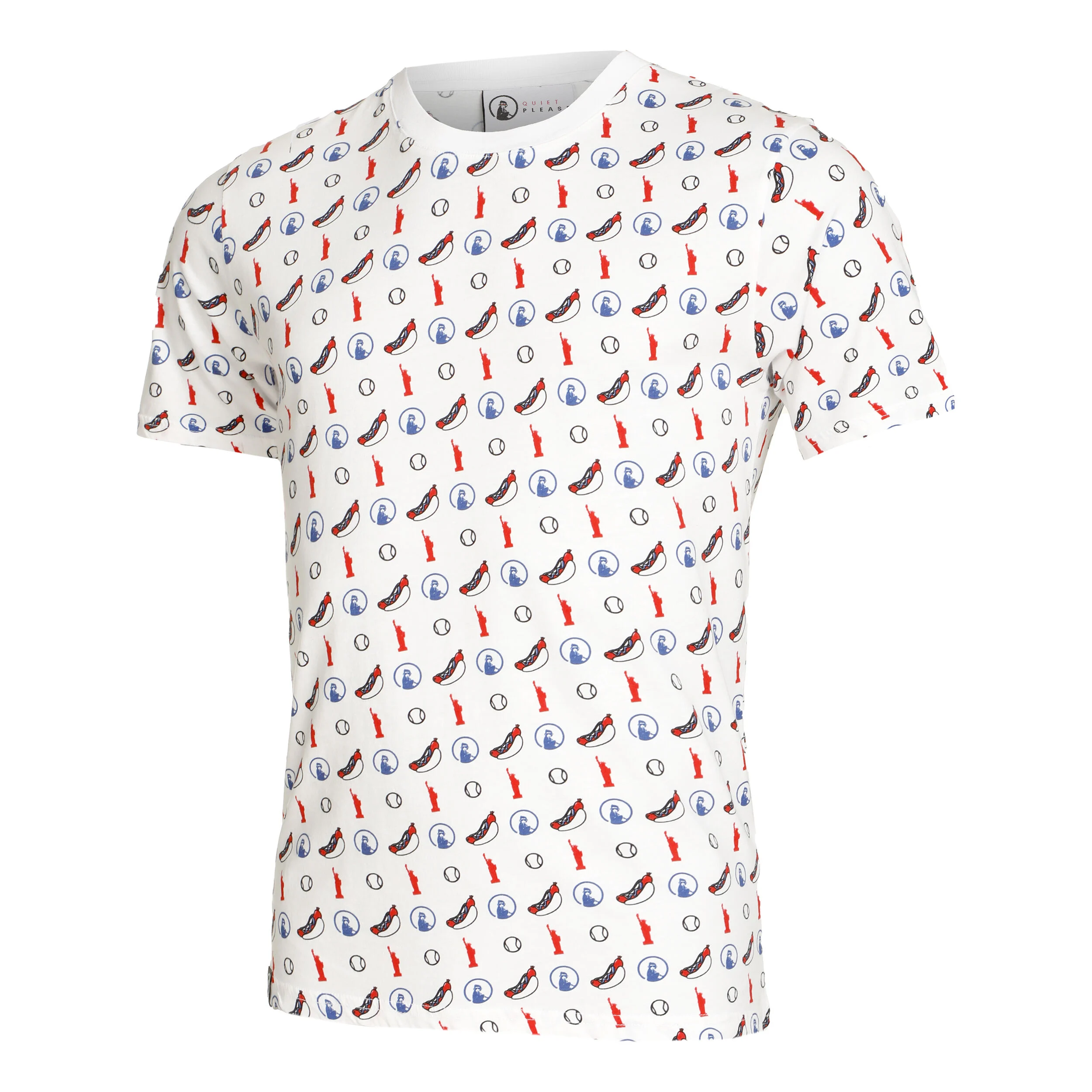New York Statement T-Shirt Herren - Weiß, Mehrfarbig