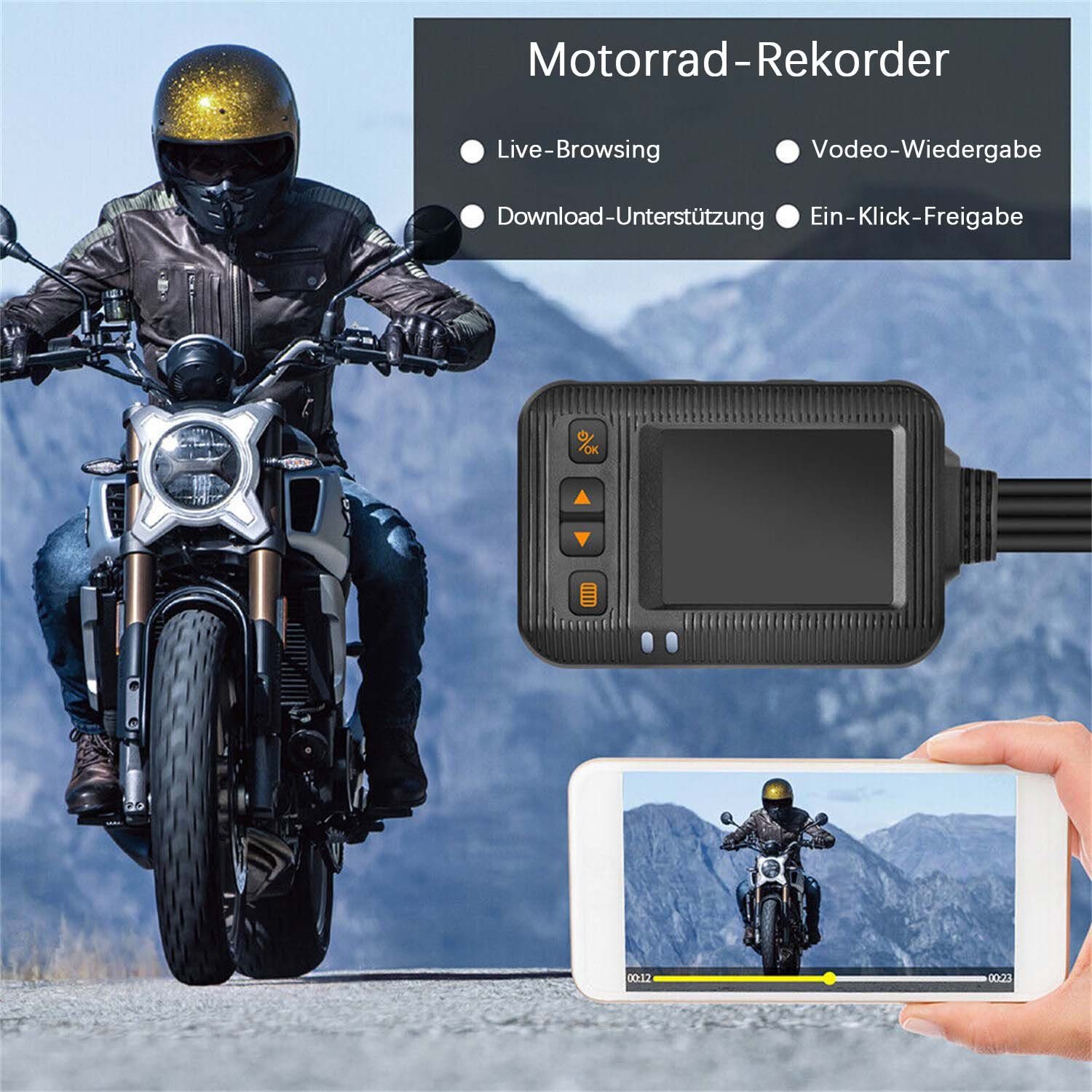Yoyaxi Wasserdichter Motorrad-Fahrrekorder Systemkamera (hochauflösender Fotografie, Foto- und Audioaufzeichnungsfunktion)
