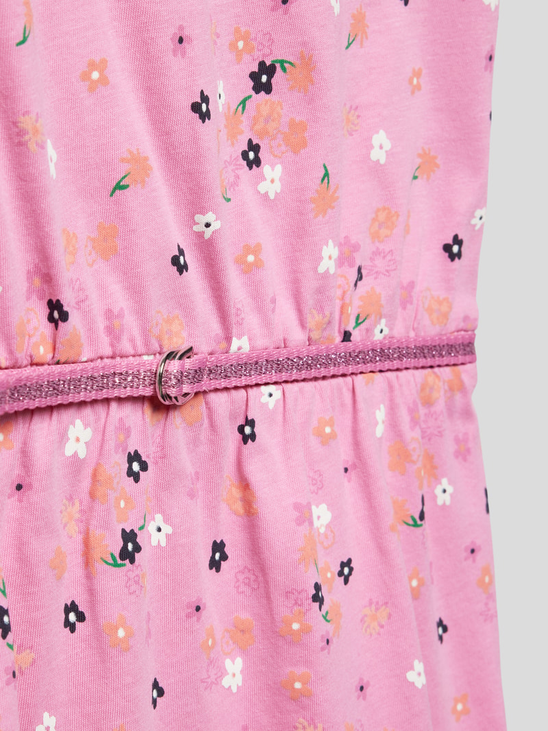 Kleid mit Allover-Muster in pink