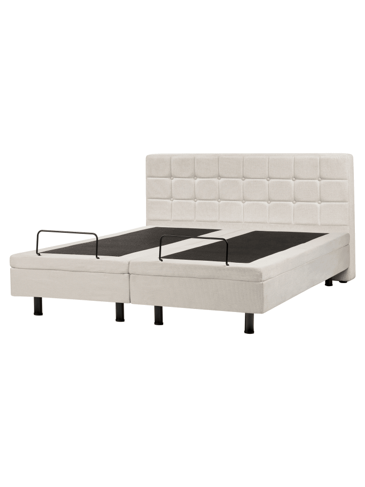Beliani Doppelbett DUKE in Beige/Schwarz - (W) 161 x (H) 102 x (L) 216 cm günstig kaufen onesize
