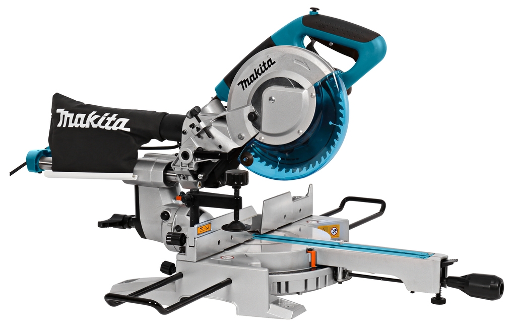 Makita LS0815FLNX Teleskopska kutna pila 216 mm 1400 W + stalak DEBWST06