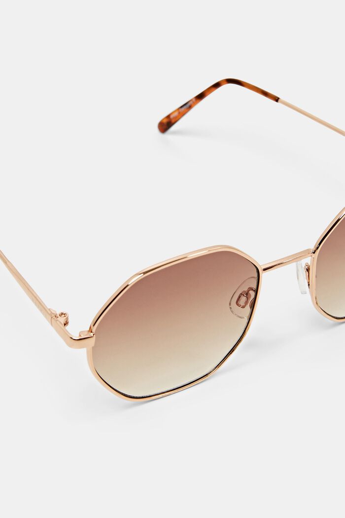 Sonnenbrille mit filigraner, goldener Fassung aus Metall