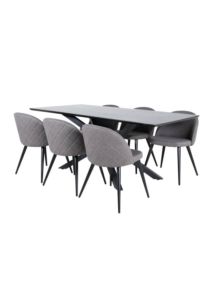 ebuy24 Essgruppe Piazza 42 (7-teilig) Grau 90 x 180 cm günstig kaufen onesize