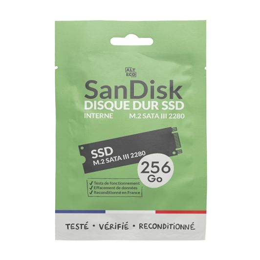 Odnowiony wewnętrzny dysk SSD SANDISK NV3 - M.2 256 GB 2280