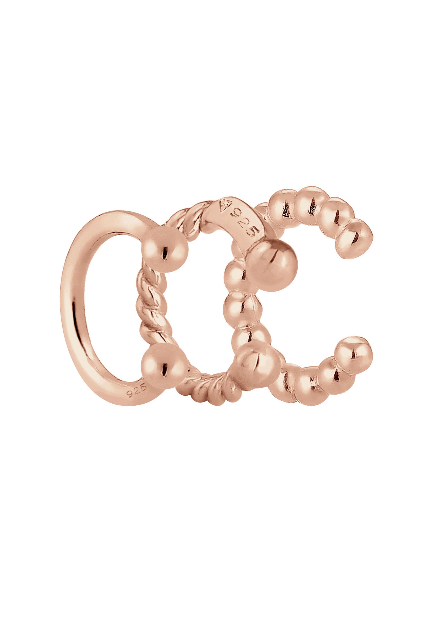 Elli Damen-Ohrclip-Set Geo Minimal Look aus 925er Sterlingsilber